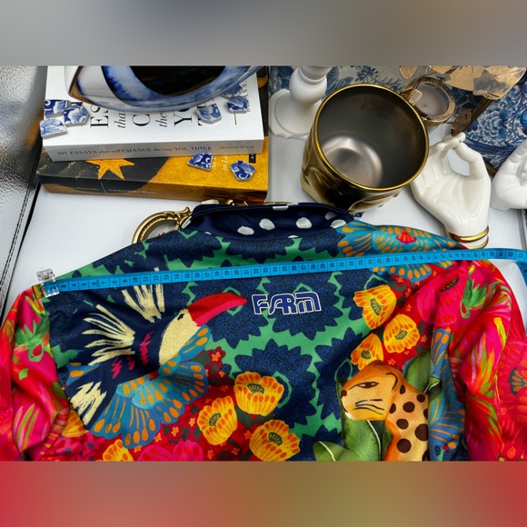 🆕 FARM Rio 🧿 NWT Jacqueta "Divertidamente Azul" - Women's Training Jacket Sz S - Picture 14 of 16